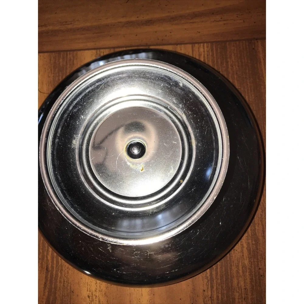 Vintage Lazy Susan Lid Bottom Glass‎ relish Jelly Dish Stainless Steel Bowl